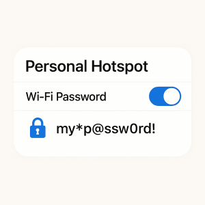 Mobile phone acting as a secure personal hotspot
