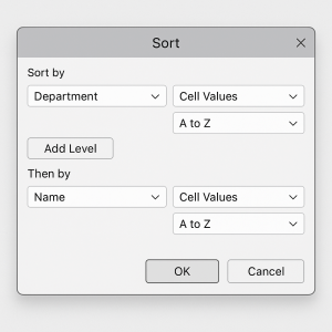 Multi-level sort