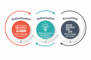 IT administrator monitoring network security