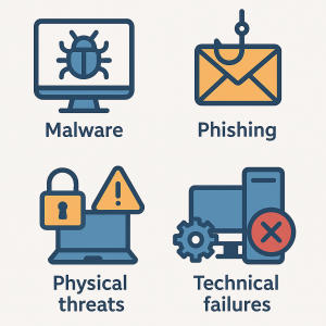 Data threats icons